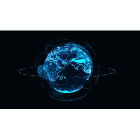 Animated Hologram Planet Earth v4 3D model